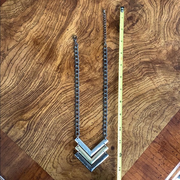 Mixed Metal Arrow Necklace - Picture 3 of 7